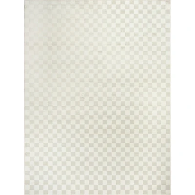 Ivory Serenity Checkered Area Rug, 7x9