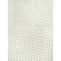 Ivory Serenity Checkered Area Rug, 7x9