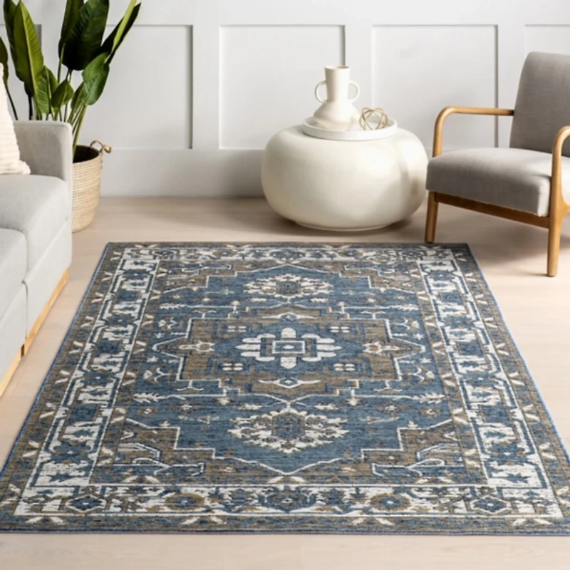 Reversible Medallion Indoor/Outdoor Area Rug, 5x8