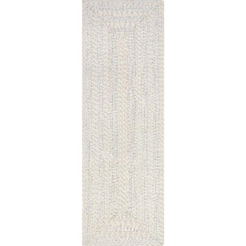 Ivory Woven Rowan Indoor/Outdoor Runner, 2x8