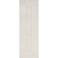 Ivory Woven Rowan Indoor/Outdoor Runner, 2x8