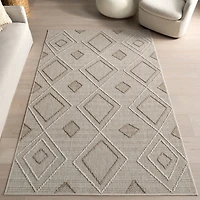 Tan Maline Geometric Indoor/Outdoor Area Rug