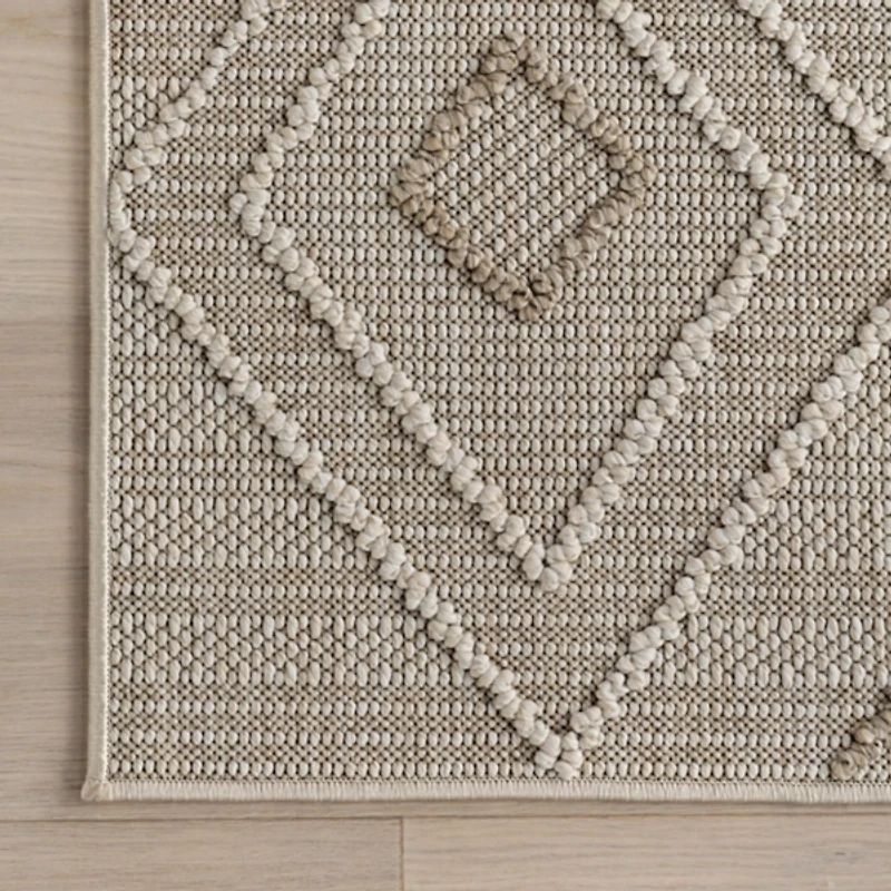 Tan Maline Geometric Indoor/Outdoor Area Rug