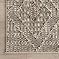 Tan Maline Geometric Indoor/Outdoor Area Rug
