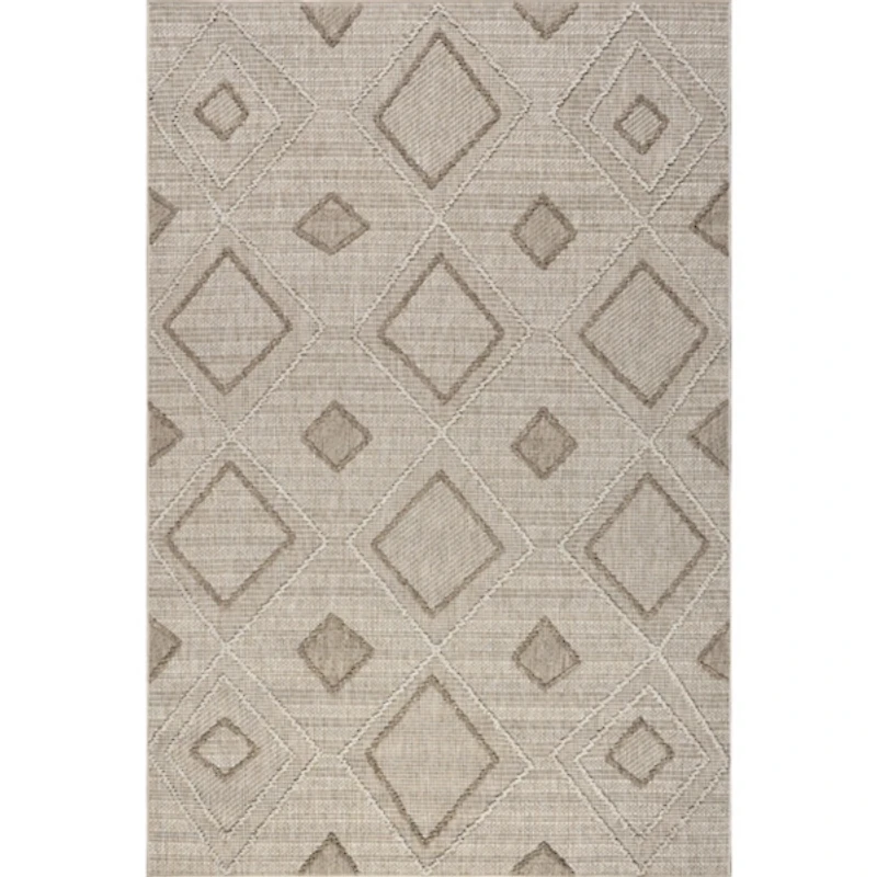 Tan Maline Geometric Indoor/Outdoor Area Rug