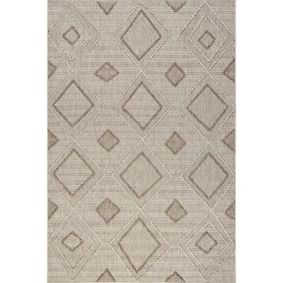 Tan Maline Geometric Indoor/Outdoor Area Rug