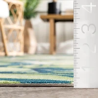 Paisley Leaf Indoor/Outdoor Area Rug