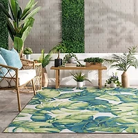 Paisley Leaf Indoor/Outdoor Area Rug