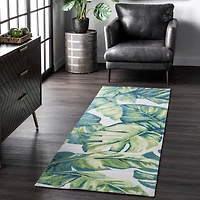 Paisley Leaf Indoor/Outdoor Runner, 2x8