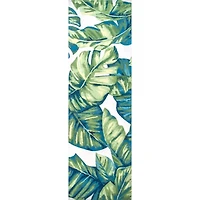 Paisley Leaf Indoor/Outdoor Runner, 2x8
