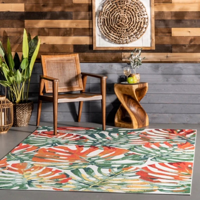 Sunkissed Leaves Indoor/Outdoor Area Rug