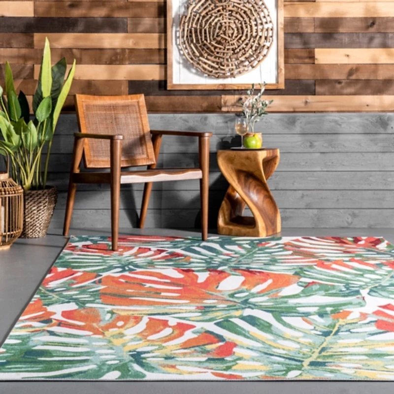 Sunkissed Leaves Indoor/Outdoor Area Rug