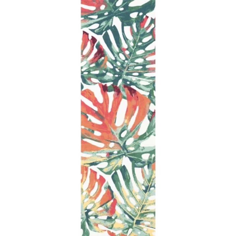 Sunkissed Leaves Indoor/Outdoor Runner, 2x8