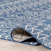 Blue Kandace Diamond Indoor/Outdoor Area Rug