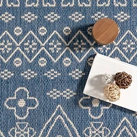 Blue Kandace Diamond Indoor/Outdoor Area Rug