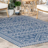 Blue Kandace Diamond Indoor/Outdoor Area Rug