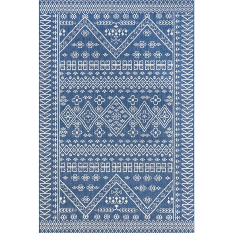 Blue Kandace Diamond Indoor/Outdoor Area Rug
