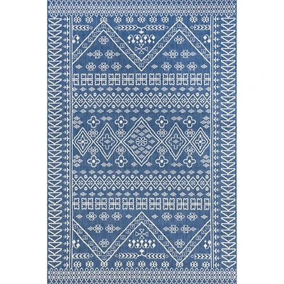 Blue Kandace Diamond Indoor/Outdoor Area Rug