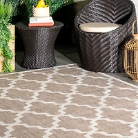Tan Gina Trellis Indoor/Outdoor Area Rug, 5x7