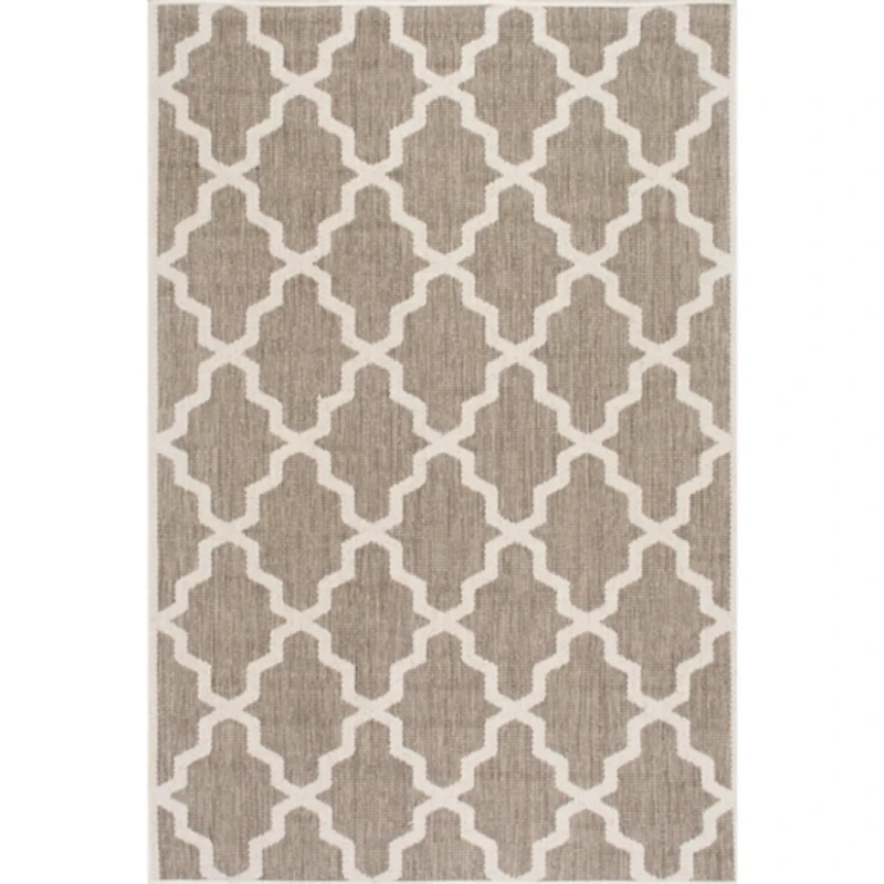 Tan Gina Trellis Indoor/Outdoor Area Rug, 5x7