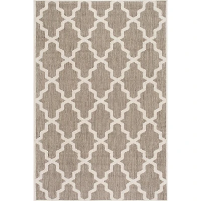 Tan Gina Trellis Indoor/Outdoor Area Rug, 5x7