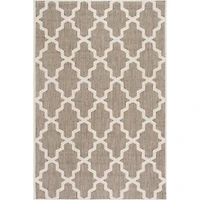 Tan Gina Trellis Indoor/Outdoor Area Rug, 5x7
