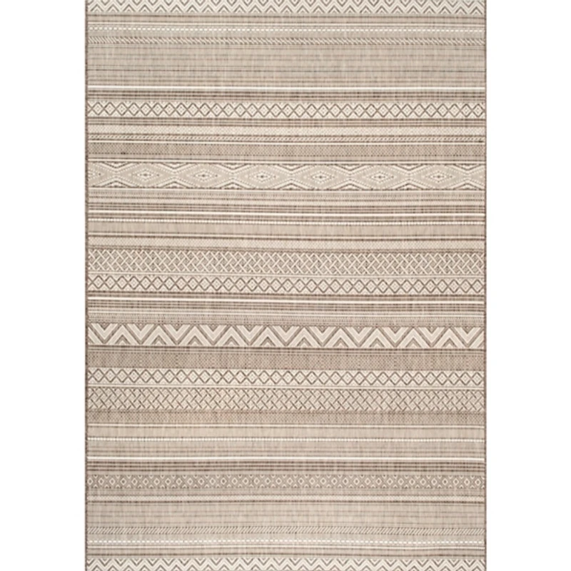Linda Tan Geometric Indoor/Outdoor Area Rug