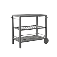 Gray Acacia Wood Indoor/Outdoor Bar Cart
