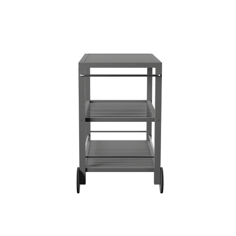Gray Acacia Wood Indoor/Outdoor Bar Cart