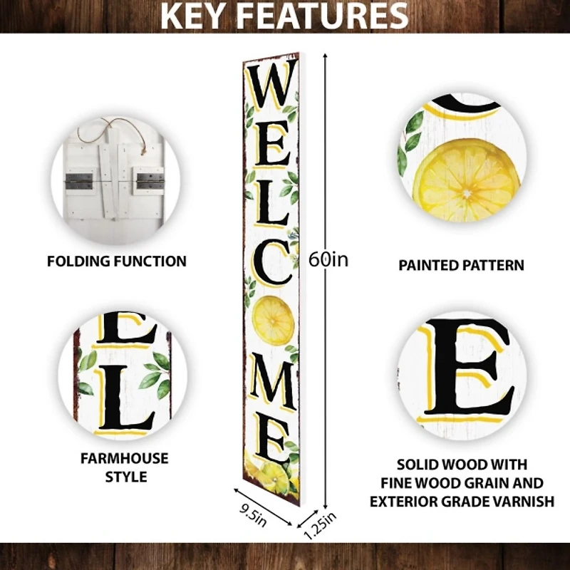 Welcome Lemon Porch Board