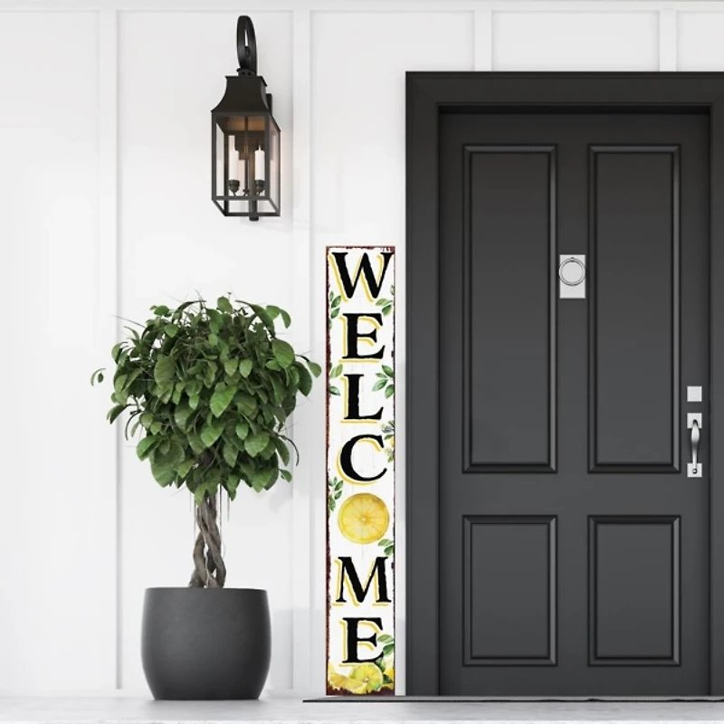 Welcome Lemon Porch Board
