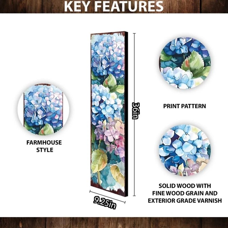 Blue Hydrangeas Porch Board