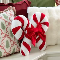 Double Candy Cane Shaped Boucle Pillow