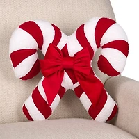 Double Candy Cane Shaped Boucle Pillow