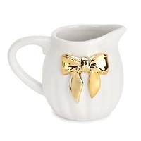Gold Bow Ceramic Creamer