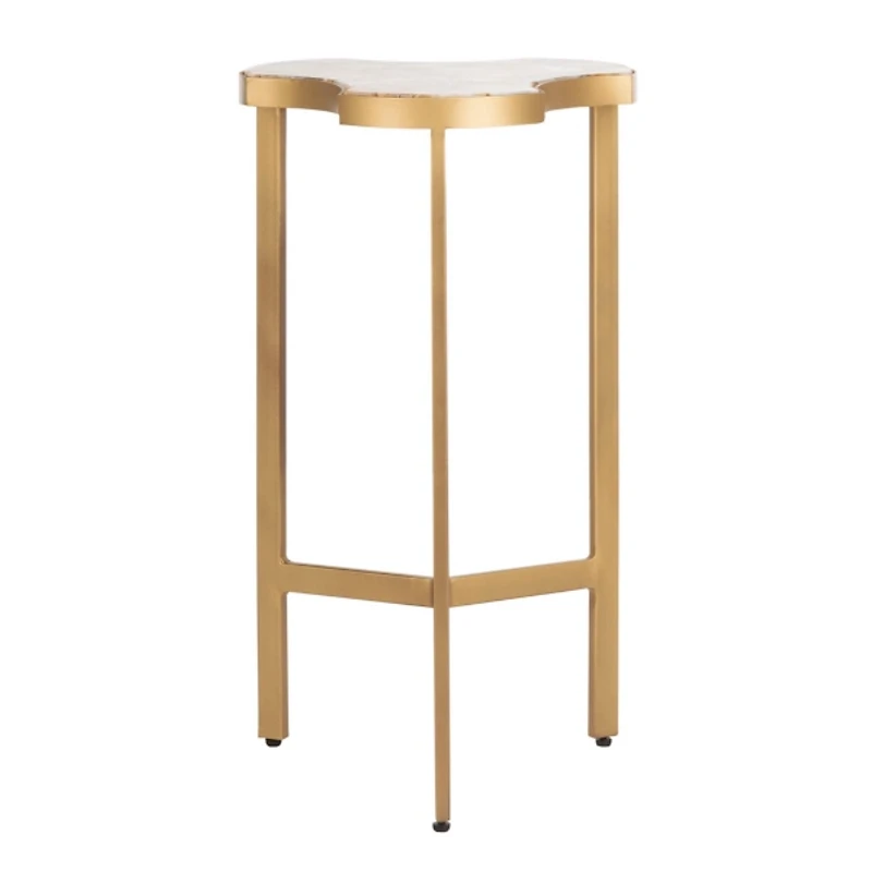 Gold Abstract Agate Accent Table