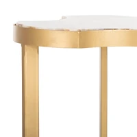 Gold Abstract Agate Accent Table