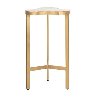 Gold Abstract Agate Accent Table