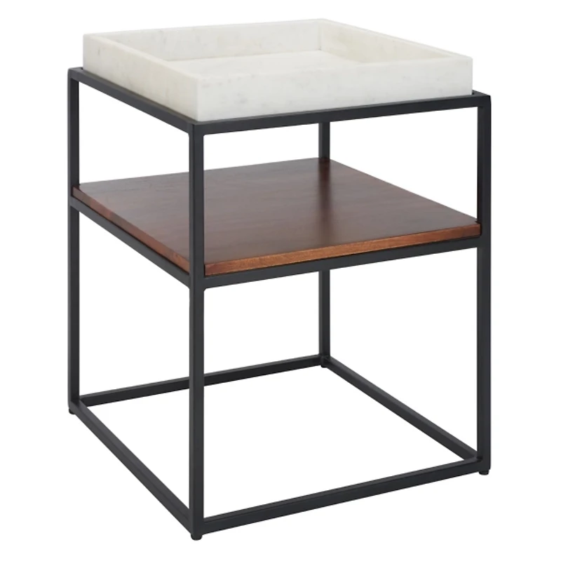 Marble Tray Kyra Square Accent Table