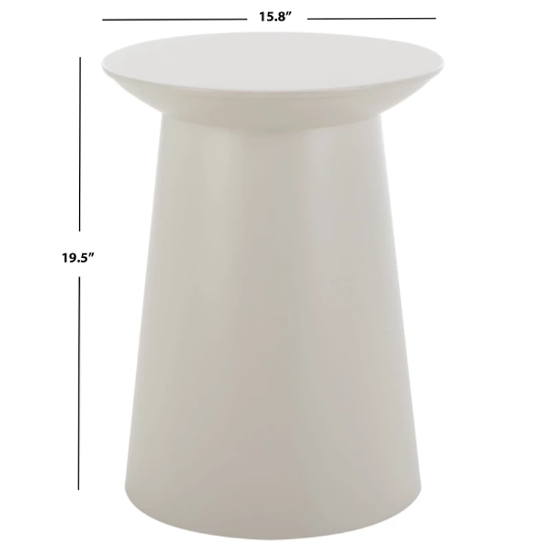 Gray Metal Round Ayden Accent Table