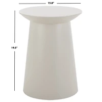 Gray Metal Round Ayden Accent Table