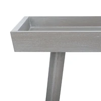 Gray Wood Mina Tray End Table