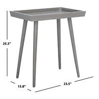 Gray Wood Mina Tray End Table