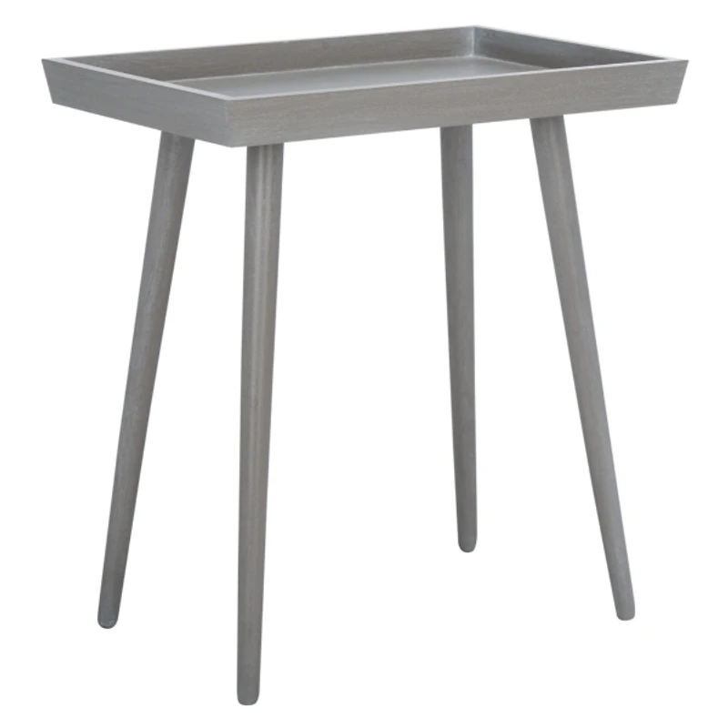 Gray Wood Mina Tray End Table