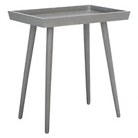 Gray Wood Mina Tray End Table