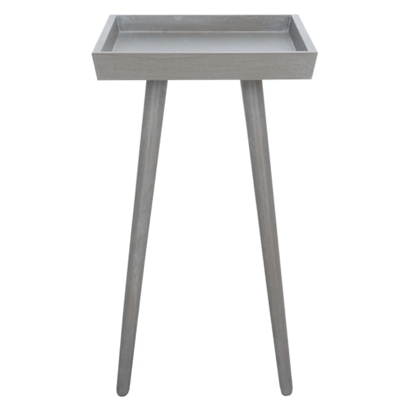 Gray Wood Mina Tray End Table