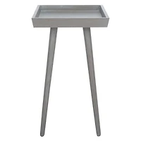 Gray Wood Mina Tray End Table