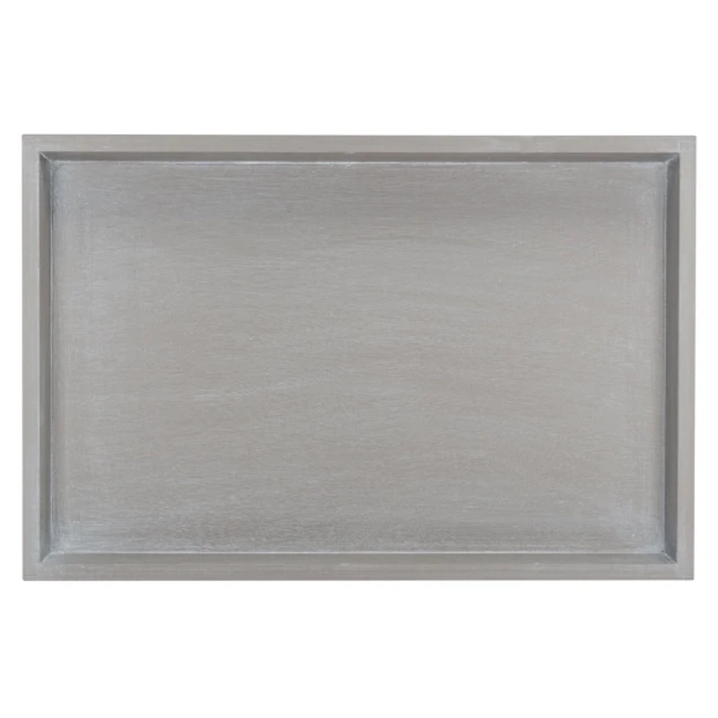 Gray Wood Mina Tray End Table