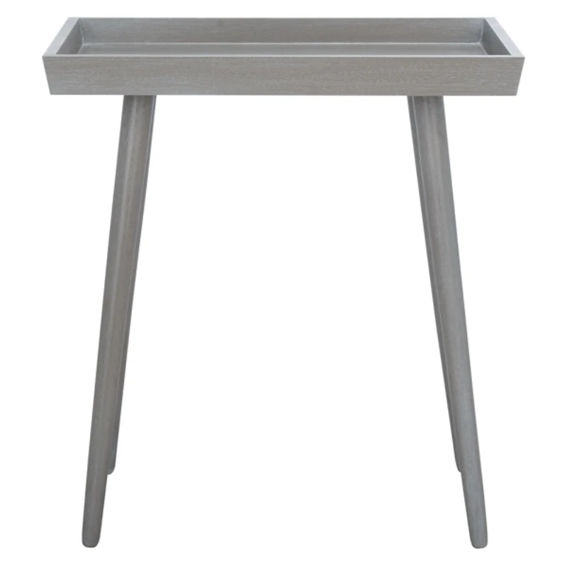 Gray Wood Mina Tray End Table