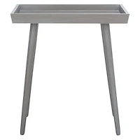 Gray Wood Mina Tray End Table